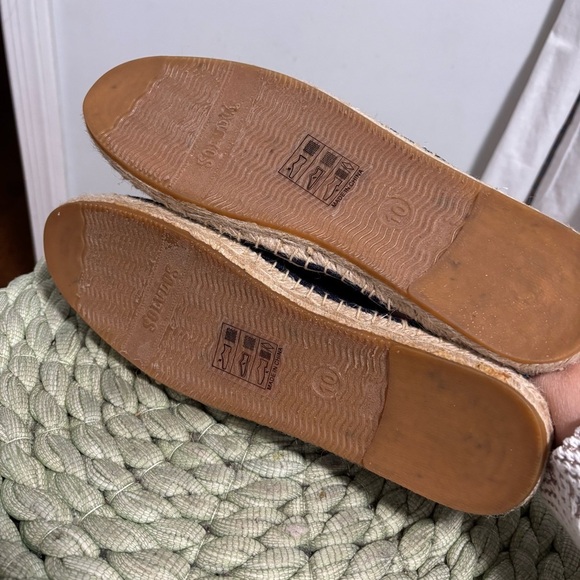Soludos Kiki Tassel Midnight Blue Canvas Slip On Flat Mule Espadrilles NWOB - Picture 11 of 13